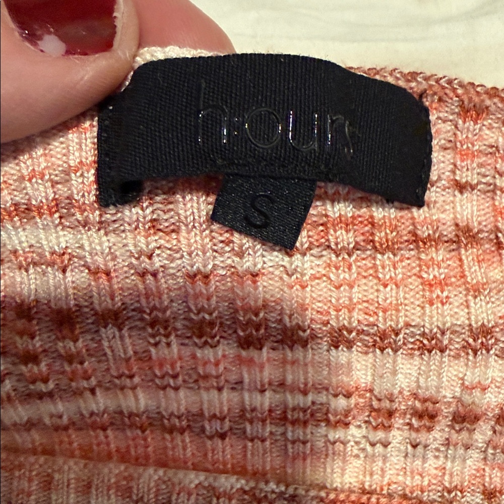 h:ours Poppy Spacedye Sweater Pink Marled Knit Crewneck Small - Picture 6 of 9